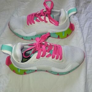 Reebok Women's White and Pink Sneakers